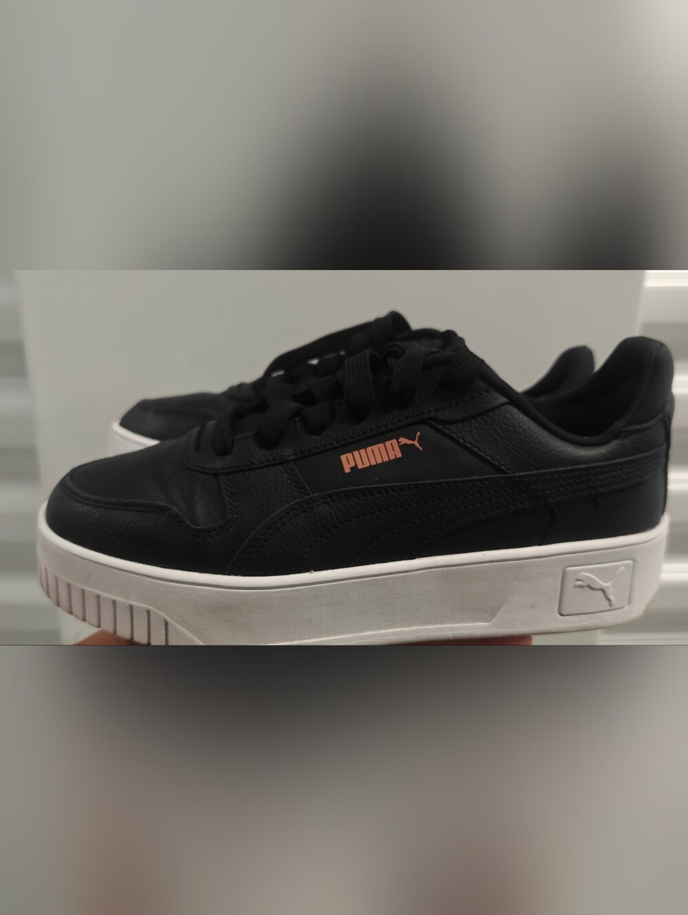 PUMA Carina Street Women’s Sneakers Black White Size 7 Casual Platform Shoes